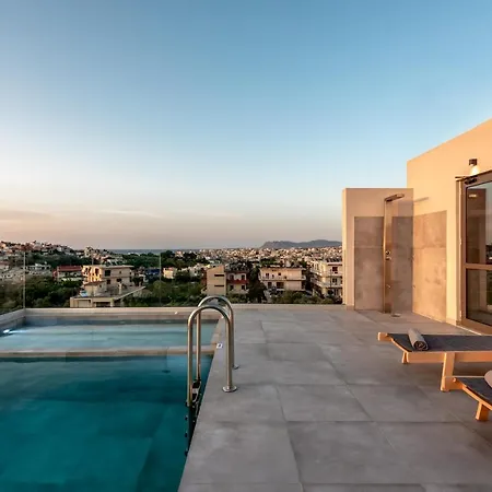 Villa Soleado Chania Rooftop Heated Pool